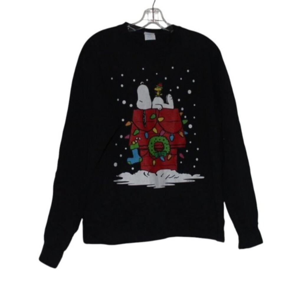 Peanuts Snoopy and Woodstock Christmas Sweatshirt Size M